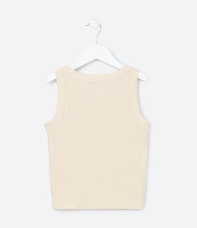 Musculosa Cropped Infantil en Rib - Talle 5 a 14 años 2