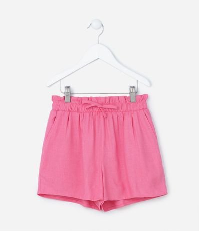 Short Clochard Infantil en Viscosa con Lazo - Talle 5 a 14 años