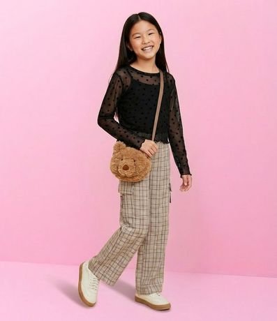 Bolso Transversal Infantil en Forma de Osito Peluche - Talle U