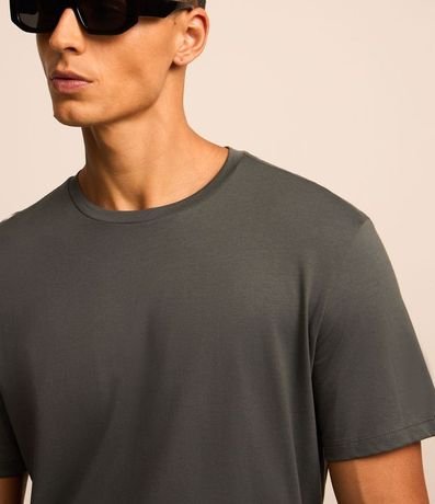 Remera Comfort en Algodón Pima con Manga Corta 3