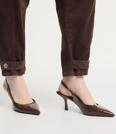Tacones Slingback en Barniz con Taco Fino 2