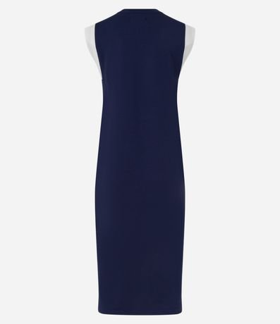 Vestido Midi en Algodón con Sisa Contrastante 7