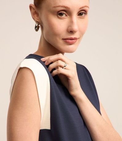 Vestido Midi en Algodón con Sisa Contrastante 2