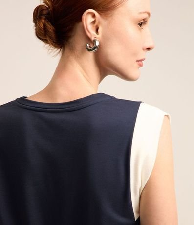 Vestido Midi en Algodón con Sisa Contrastante 5