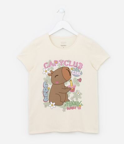 Remera Infantil con Estampado de Carpincho - Talle 5 a 14 años