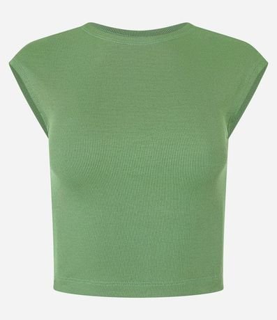 Blusa Sin Manga en Rib con Textura de Rayas 5
