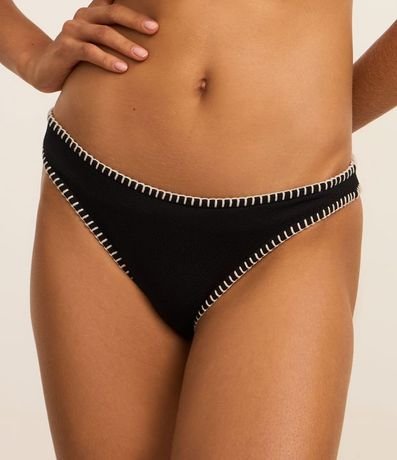 Bikini Bombacha Básica en Tejido Texturizado con Detalles Pespunte 2