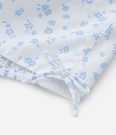 Blusa Cropped Infantil en Viscosa Floral con Moñas y Lastex - Talle 5 a 14 años 4