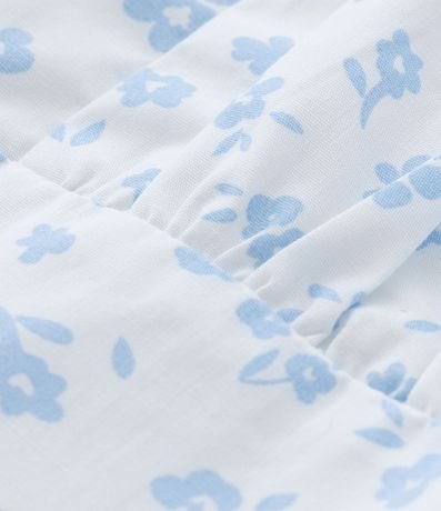 Blusa Cropped Infantil en Viscosa Floral con Moñas y Lastex - Talle 5 a 14 años 5