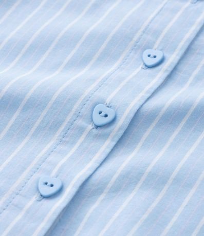 Camisa Infantil Rayada con Patch Love en la Espalda - Talle 5 a 14 años 4