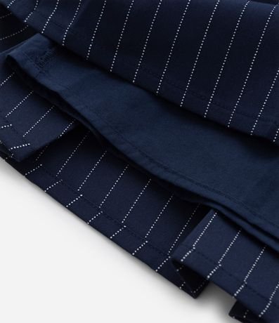 Pollera Plisada Sastrería Infantil Rayada y con Cadena - Talle 5 a 14 años 4