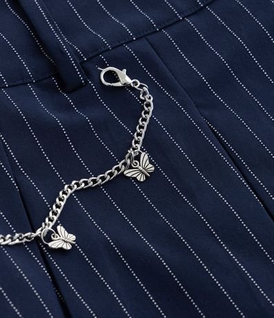 Pollera Plisada Sastrería Infantil Rayada y con Cadena - Talle 5 a 14 años 7