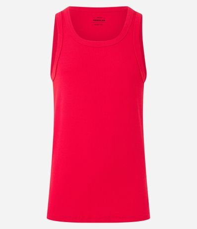 Musculosa Regular Básica en Rib de Algodón 3