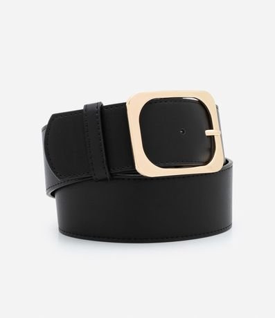 Cinturón Mediano en PU con Hebilla Quadrada 2