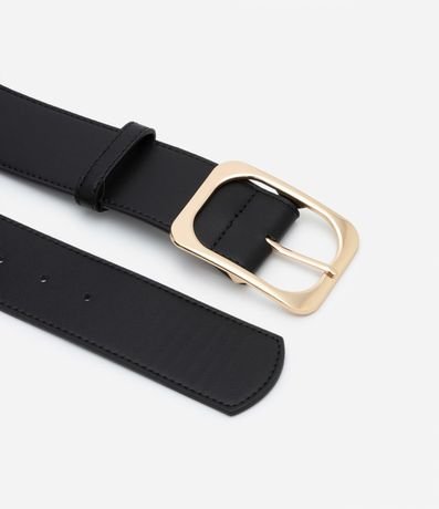 Cinturón Mediano en PU con Hebilla Quadrada 3