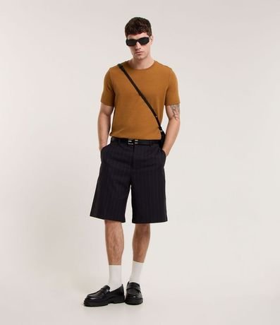 Remera Slim en Algodón con Textura Acanalada 2