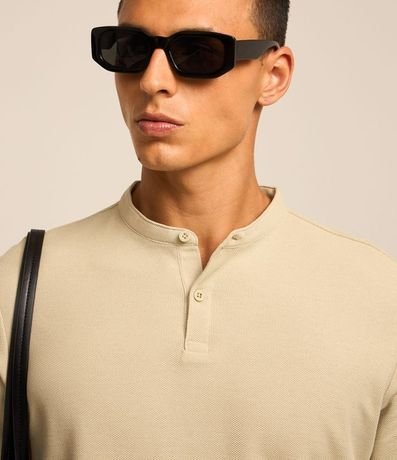 Polo Manga Corta Cuello Mao