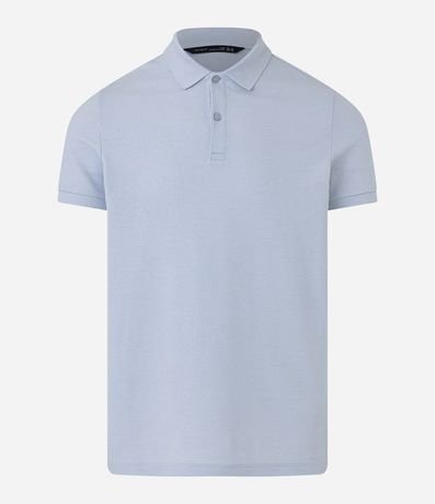 Polo Slim en Media Malla con Botones y Textura Acanalada 5