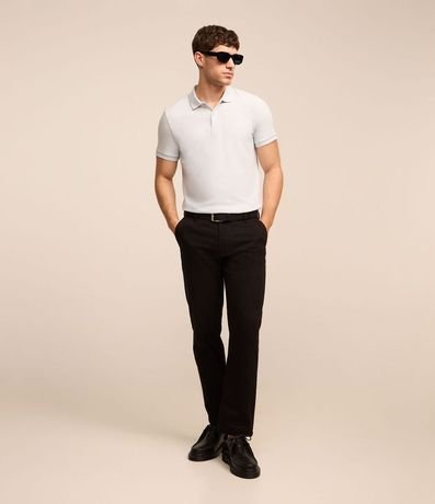 Polo Slim en Media Malla con Botones y Textura Acanalada 2
