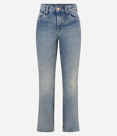 Pantalón Recto Cropped en Jeans Dirty Washed 6