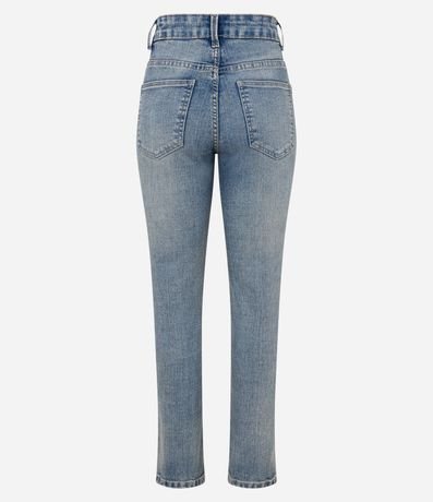 Pantalón Recto Cropped en Jeans Dirty Washed 7