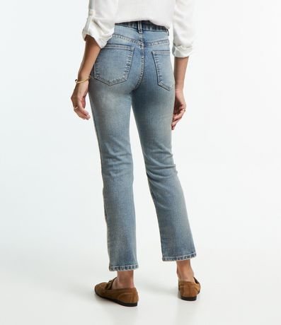 Pantalón Recto Cropped en Jeans Dirty Washed 5