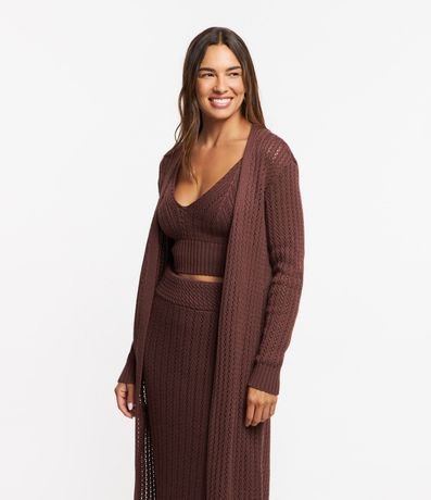 Saco Alargado en Punto Texturizado 2