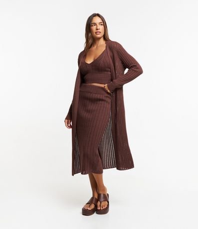 Saco Alargado en Punto Texturizado 5