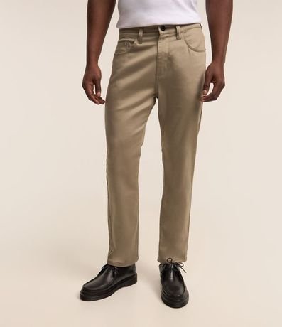 Pantalón Slim Cropped en Sarga con Bolsillos 2