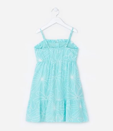 Vestido Infantil con Botones y Estampa Floral - Talle 5 a 14 años 2