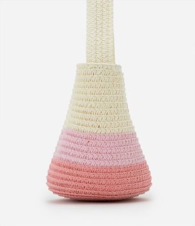 Cartera de Paja Infantil con Bordado de Carita - Talle U 2