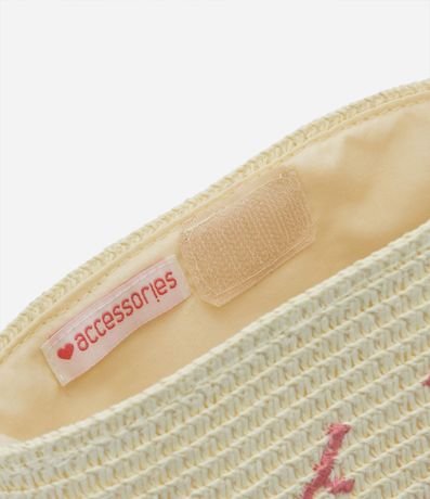 Cartera de Paja Infantil con Bordado de Carita - Talle U 4