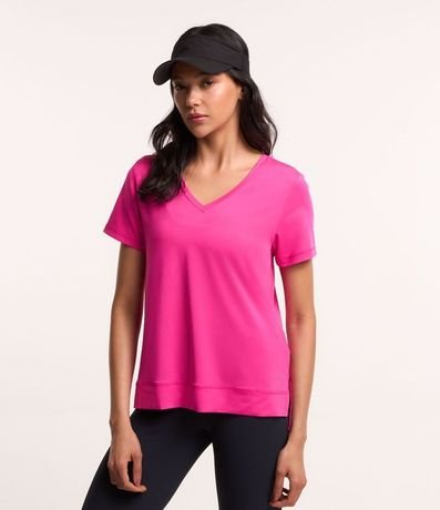 Remera Deportiva Ligera con Manga Corta y Bajo Mullet