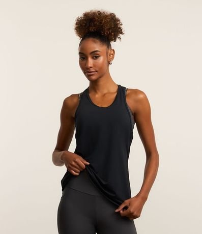 Musculosa Nadador Deportiva en Microfibra con Furos