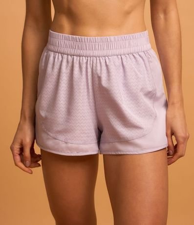 Bermuda Runner Deportiva en Microfibra Ligera con Textura de Agueros 2
