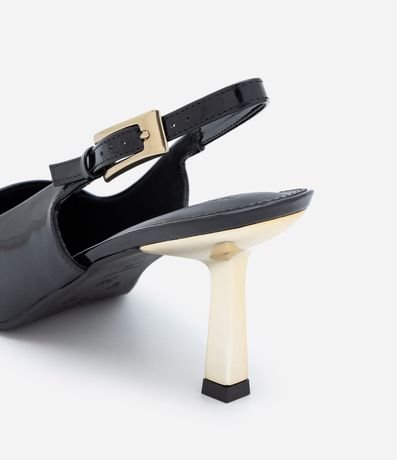 Zapato Tacones Slingback con Salto Cromado 3