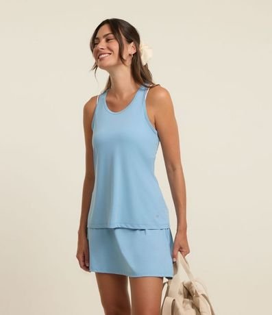 Musculosa Nadador Deportiva en Microfibra con Furos