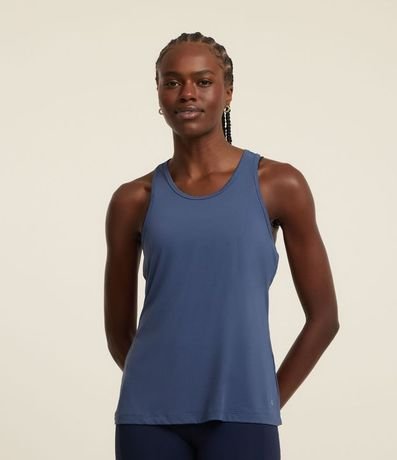 Musculosa Nadador Deportiva en Microfibra con Furos