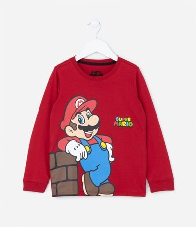 Remera Infantil en Algodón Estampado del Super Mario - Talle 3 al 10 años