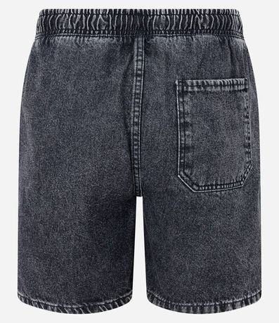 Bermuda Jeans con Cintura Elástica Bolsillos y Tag Aplicado 6