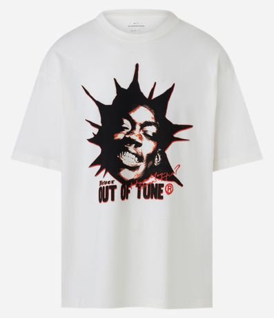 Remera Oversized en Algodón con Estampado Out Of Tune 6