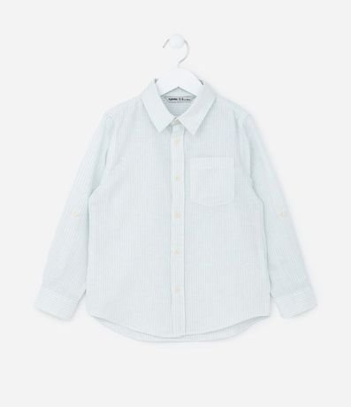 Camisa Infantil con Lino Rayada - Talle 5 a 14 años