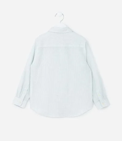 Camisa Infantil con Lino Rayada - Talle 5 a 14 años 2