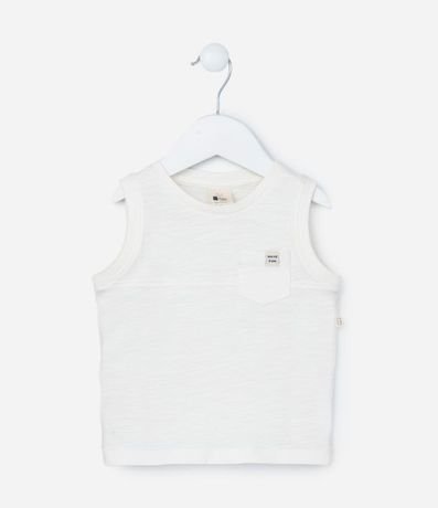 Musculosa Infantil en Algodón con Pequeño Bolsillo - Talle 0 a 18 meses