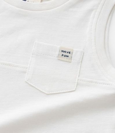 Musculosa Infantil en Algodón con Pequeño Bolsillo - Talle 0 a 18 meses 4