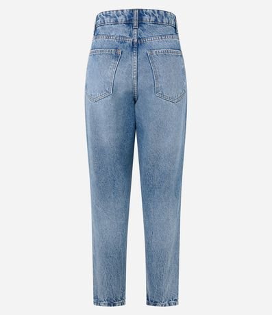 Pantalón Mom Cintura Alta en Jeans con Deshilachados 6