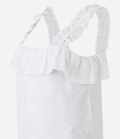 Blusa en Tricolina con Volado en el Escote y Bretel 5