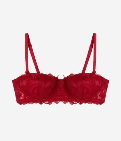 Soutien sin Breteles en Encaje Rustico Floral con Copa Hueca 7
