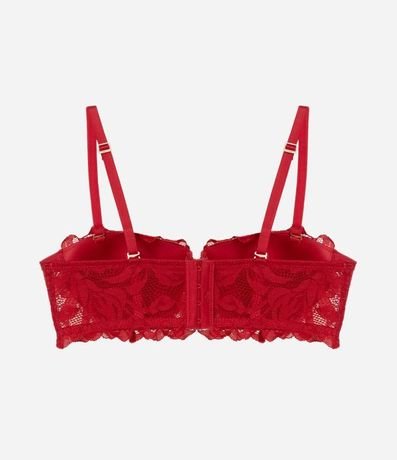 Soutien sin Breteles en Encaje Rustico Floral con Copa Hueca 8