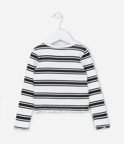 Blusa Infantil Acanalada con Estampa de Rayas - Talle 1 a 5 años 2